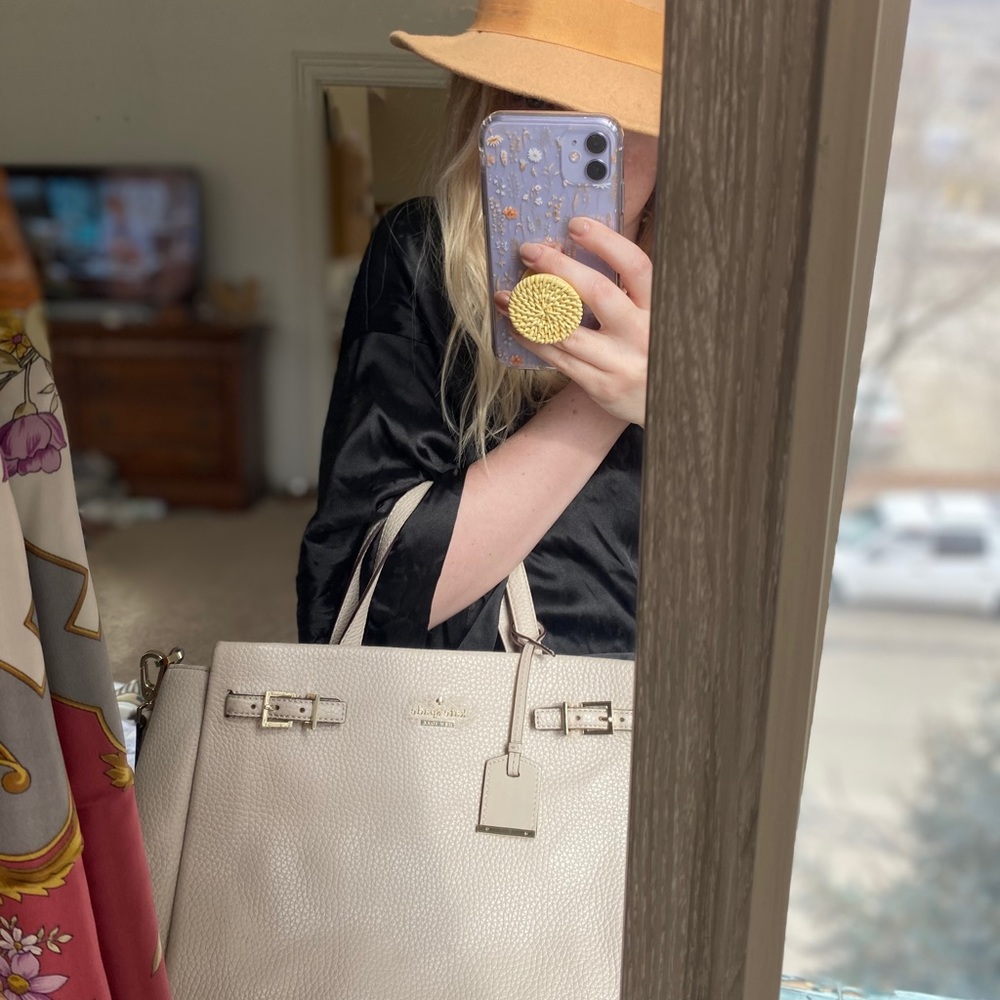 Kate Spade New York Beige structured bag